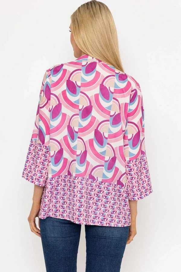 Pala D'oro Olivia Top In Pink Print*Women Tops & Blouses