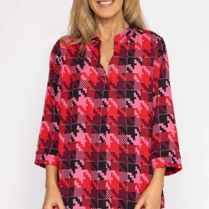 Pala D'oro Olivia Top In Red Print*Women Tops & Blouses