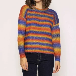 Rowen Avenue Ombre Crew Neck Knit In Blue And Orange*Women Jumpers & Cardigans