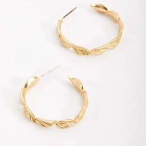 Soul Jewellery Open Hoop Leaf Earrings* Earrings