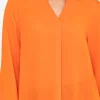 Pala D'oro Orange Lace Back Blouse*Women Tops & Blouses