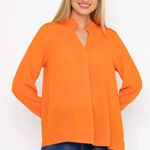 Pala D'oro Orange Lace Back Blouse*Women Tops & Blouses