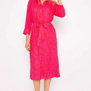 Rowen Avenue Orange Printed Viscose Shirt Dress*Women Dresses & Jumpsuits