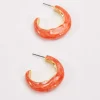 Soul Jewellery Orange Wave Hoop Earrings*Women April Edit