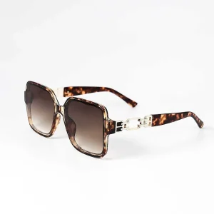 SOUL Accessories Oversized Tortoise Shell Sunglasses With Gold Detail* Sunglasses