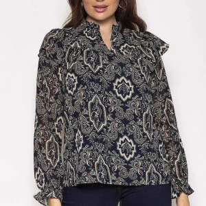 Rowen Avenue Paisley Blouse In Navy*Women Tops & Blouses