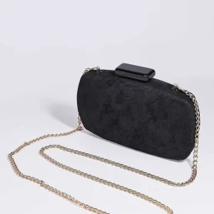 SOUL Accessories Paisley Fabric Clutch In Black* Teenager