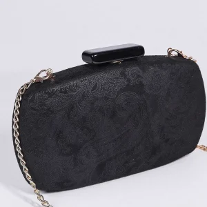 SOUL Accessories Paisley Fabric Clutch In Black* Teenager