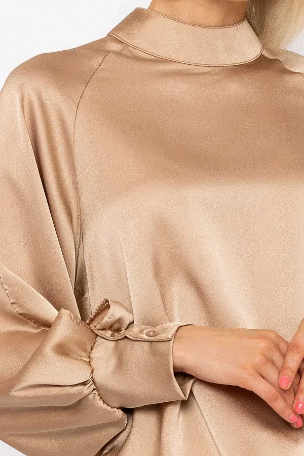 Pala D'oro Pandora Sateen Top In Beige*Women Tops & Blouses