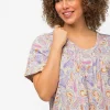 Ulla Popken Pastel Paisley Print Top In Multi*Women Tops & Blouses