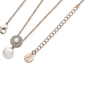 Tipperary Crystal Jewellery Pave Circle With Drop Pearl Pendant* Boxed Gifts