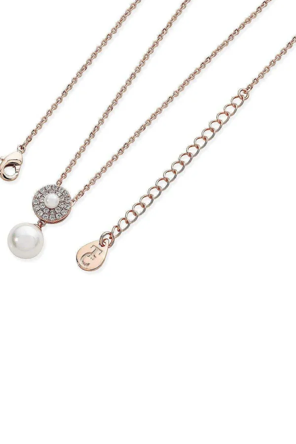 Tipperary Crystal Jewellery Pave Circle With Drop Pearl Pendant* Boxed Gifts