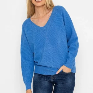 J'aime la Vie Pearl Back Knit In Blue*Women Jumpers & Cardigans