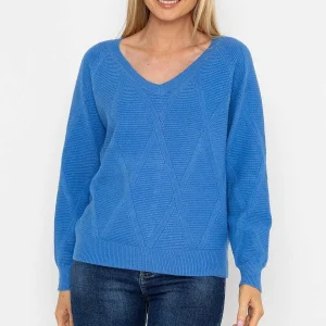 J'aime la Vie Pearl Back Knit In Blue*Women Jumpers & Cardigans