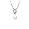 Newbridge Silverware Jewellery Pearl Drop Pendant With Clear Stone* Gran