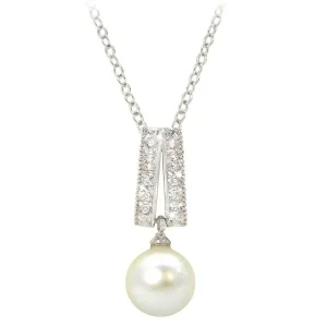 Tipperary Crystal Jewellery Pearl Pendant With Stones In Silver* Boxed Gifts