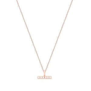 Tipperary Crystal Jewellery Pearl T-Bar Necklace In Rose Gold* Boxed Gifts