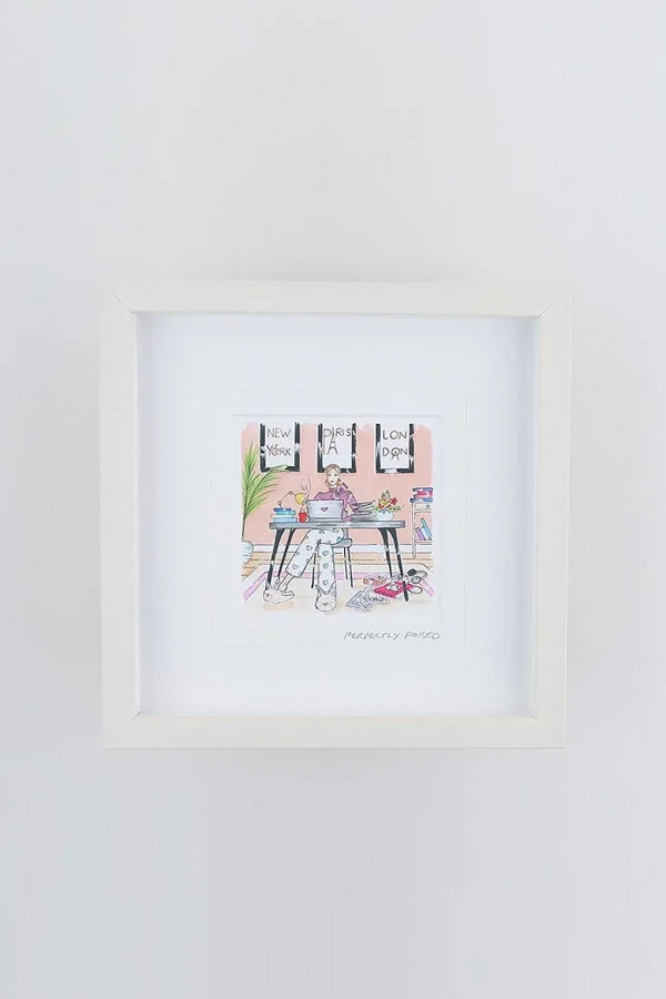 Blue Shoe Gallery Perfectly Poised Small Framed Art Print* Homeware