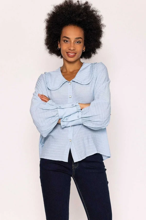 Rowen Avenue Peter Pan Blouse In Light Blue*Women Tops & Blouses