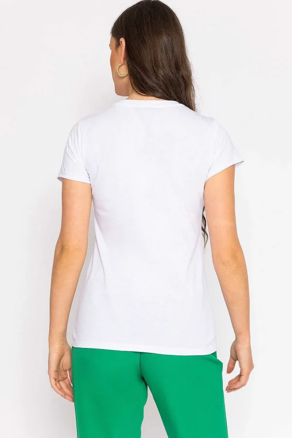 Pala D'oro Pineapple Printed T-Shirt In White*Women Tops & Blouses