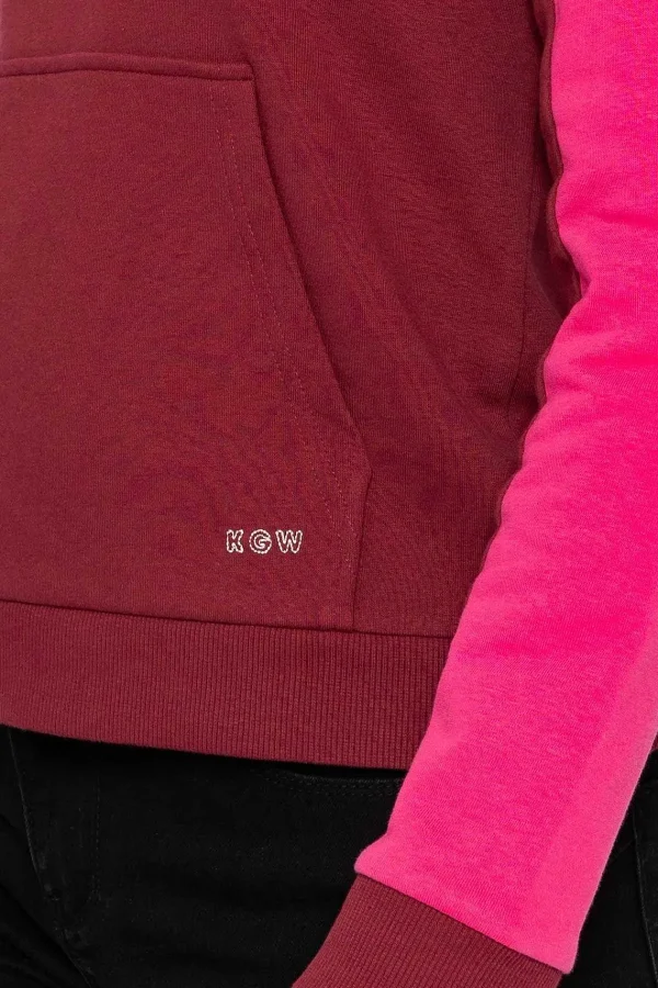 Kelly & Grace Weekend Pink 1/4 Zip Pocket Sweatshirt*Women Hoodies & Sweatshirts