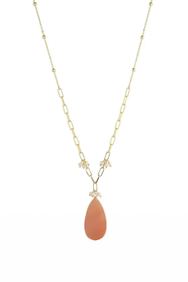 Knight & Day Pink Aventurine Long Necklace* Necklaces