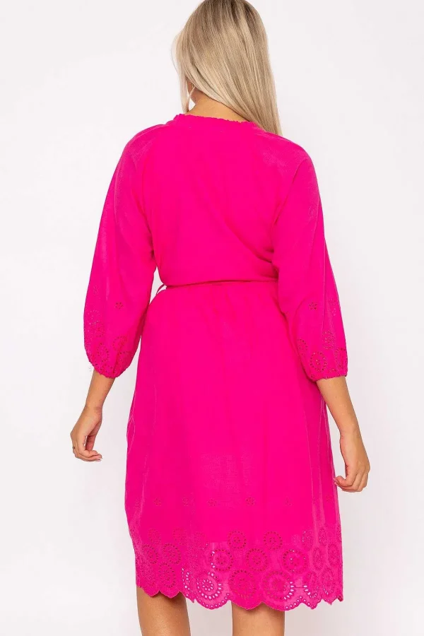 Rowen Avenue Pink Broderie Midi Dress* Sale Dresses