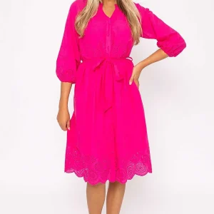 Rowen Avenue Pink Broderie Midi Dress* Sale Dresses