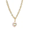 Knight & Day Pink Enamel Heart Short Necklace* Boxed Gifts