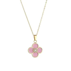 Knight & Day Pink Floral Pendant Necklace* Boxed Gifts