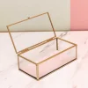 Carraig Donn Dwell Pink Glass Lidded Jewellery Box* Homeware