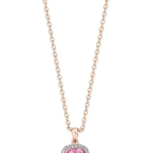 Tipperary Crystal Jewellery Pink Heart Drop Pendant In Rose Gold* Gran