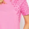 Kelly & Grace Weekend Pink Leopard Cotton T-Shirt*Women Tops & Blouses