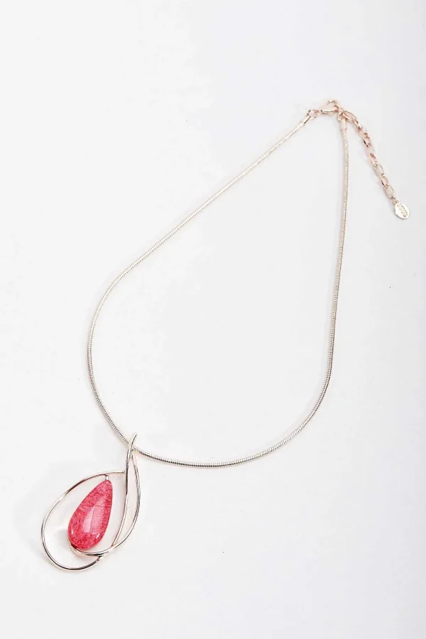 Soul Jewellery Pink Marble Pendant Necklace* Necklaces
