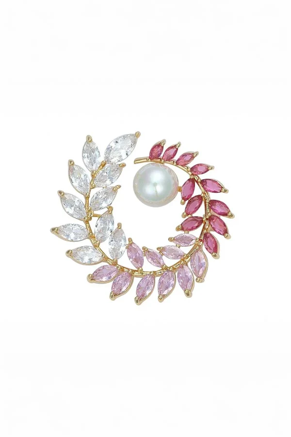 Knight & Day Pink Pearl Brooch* Crystals & Colour