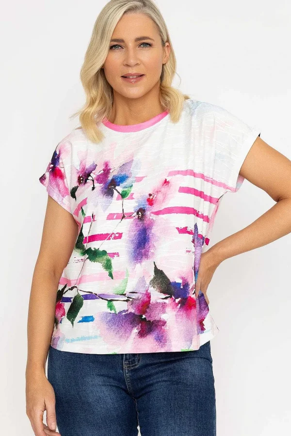 Voulez Vous Pink Printed Jersey Top*Women Tops & Blouses