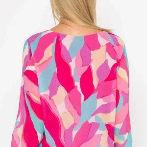Pala D'oro Pink Printed Long Sleeve Blouse*Women Tops & Blouses