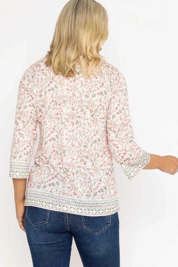 Voulez Vous Pink Printed Plaquet Top*Women Tops & Blouses