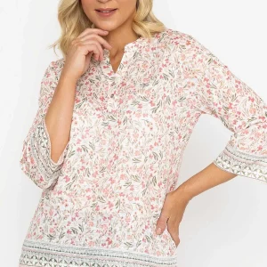 Voulez Vous Pink Printed Plaquet Top*Women Tops & Blouses