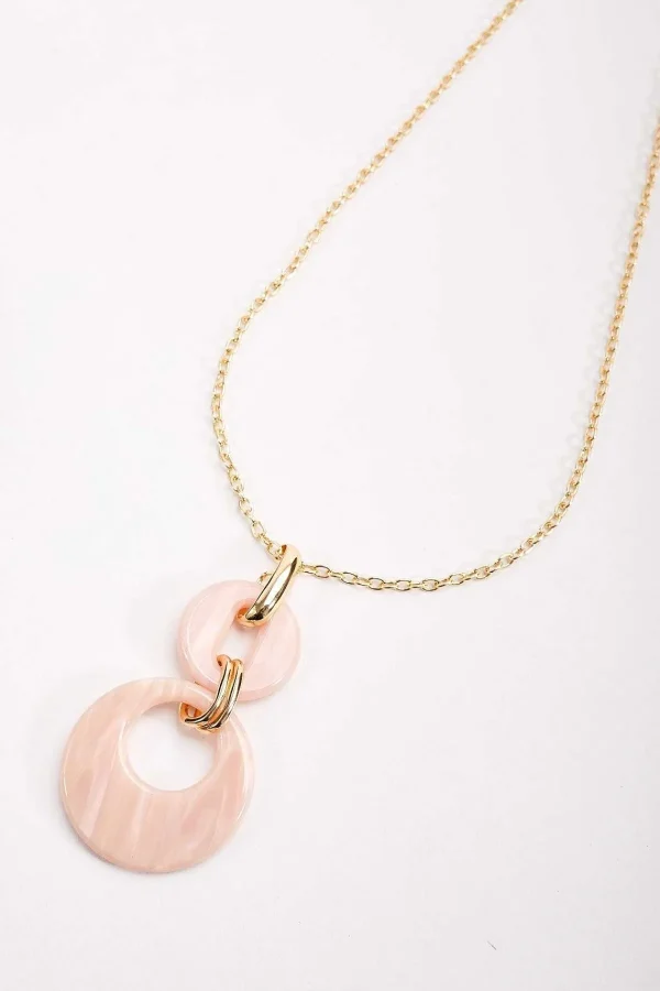 Soul Jewellery Pink Tortoise Drop Link Necklace* Necklaces