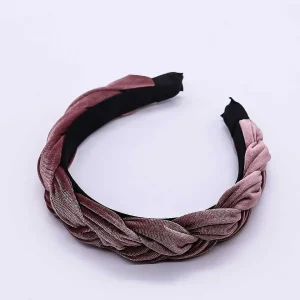 SOUL Accessories Pink Velvet Plaited Hairband* Hair Bands