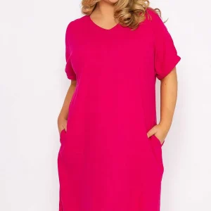 Ulla Popken Pink Viscose Dress*Women Dresses & Jumpsuits