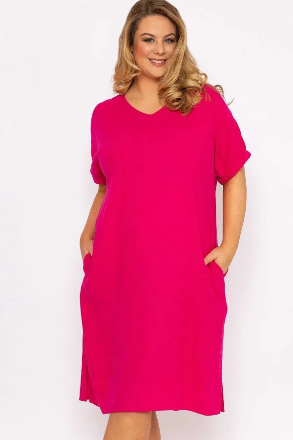 Ulla Popken Pink Viscose Dress*Women Dresses & Jumpsuits