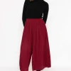 Rowen Avenue Pleated Wide Leg Pant In Burgundy*Women Jeans & Trousers