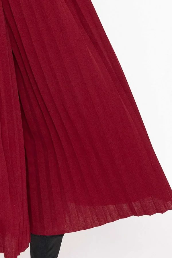 Rowen Avenue Pleated Wide Leg Pant In Burgundy*Women Jeans & Trousers