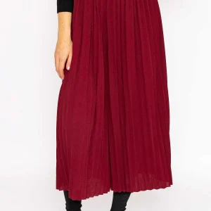 Rowen Avenue Pleated Wide Leg Pant In Burgundy*Women Jeans & Trousers