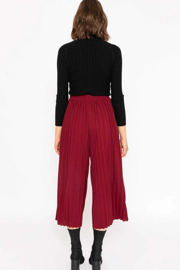 Rowen Avenue Pleated Wide Leg Pant In Burgundy*Women Jeans & Trousers