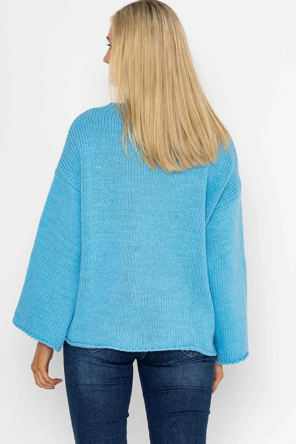 Pala D'oro Pocket Knit In Blue*Women Jumpers & Cardigans