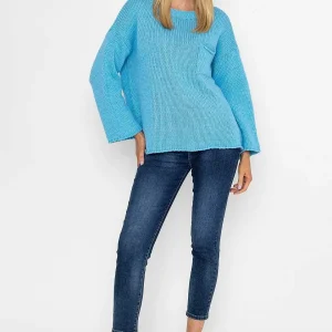 Pala D'oro Pocket Knit In Blue*Women Jumpers & Cardigans