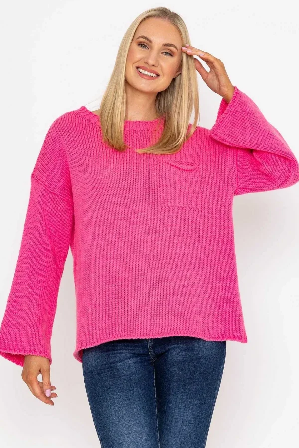 Pala D'oro Pocket Knit In Pink*Women Jumpers & Cardigans